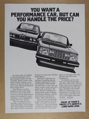 1979 Volvo 242 GT Vintage Print Ad • $9.99