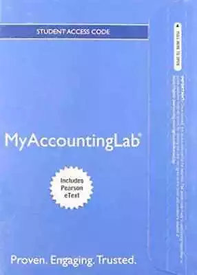 NEW MyAccountingLab With EText - Component Access Card - Misc. Supplies - New A • $15.15
