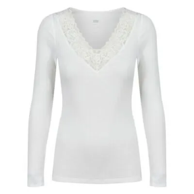 Ladies Merino Wool Blend Long Sleeve Thermal Spencer Top Thermals Underwear - Be • $22