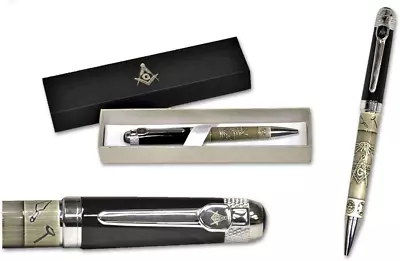 Square & Compass All Seeing Eye Masonic Ball Point Pen • $29.07