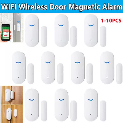 WIFI Wireless Smart Magnetic Door Window Sensor Detector Alarm Google Home Lot  • $10.65