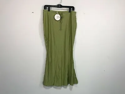 Women's Tia Bhuva Petite Saree Silhouette Mermaid Skirt -Size Large- Green • $36.30