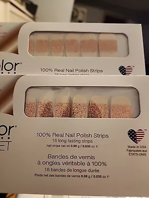 Color Street Nail Polish Strips 💗 Coming Up Rose Gold 💗 Glitter Dipped Lot 2!! • $10