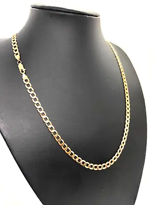 Solid 9ct 9 Carat Gold Curb Chain Necklace 21  53cm 5mm Retro Classic Jewellery • £599.99