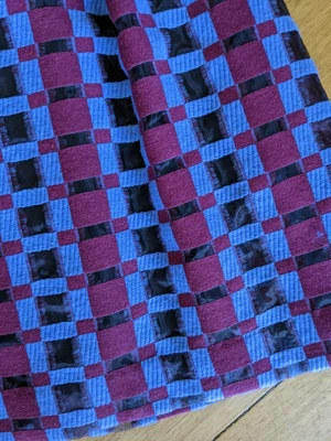 $20 • Buy SCANLAN THEODORE Sz6 Gathered Wool Mix Mulberry Blue Skirt