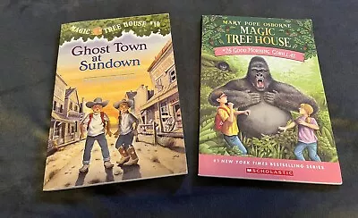 Good Morning Gorillas  Ghost Town At Sundown Magic Tree House Paperback Lot • $4