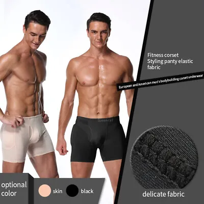 Mens Boxers Shorts Butt Lift Padded Underwear Hip Enhancer Belly Support Panties • $21.79