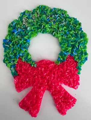 Vintage Melted Plastic Popcorn 8” Christmas Wreath • $19.99