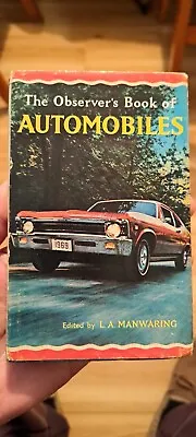 The Observers Book Of Automobiles 1969 Hard Cover 15th Edition Good Condition • £2.49