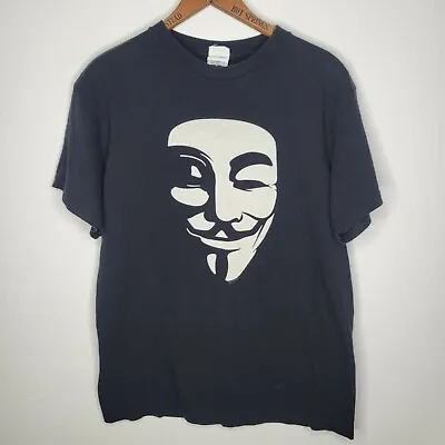 VTG DC Comics V For Vendetta Movie Promo T Shirt M Guy Fawkes • $18