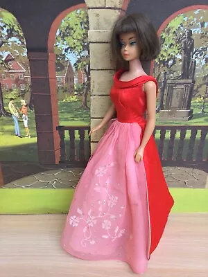 Vintage Barbie 1646 Magnificence Pink & Red Gown - Dress Only - Japan GUC C10 • $7