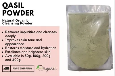 Qasil Powder Natural Cleanser Skin Care Relief Acne Facial Mask Hair Mask Ghasul • £12