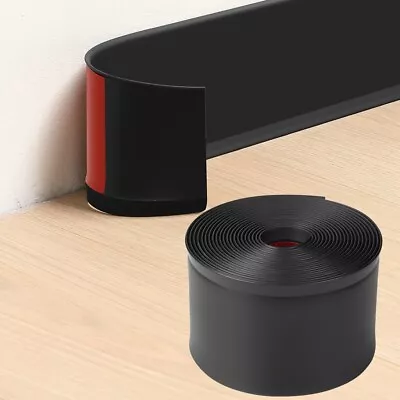 Vinyl Wall Base Baseboard Molding Trim 4 X 20FT Flexible Self Adhesive Black • $38