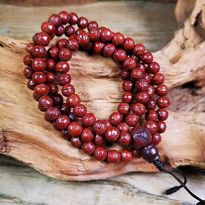 Gandhanra Old 108 Bodhi Beads Mala8.5mm Prayer Beads Necklace 84cm Long • $199.99