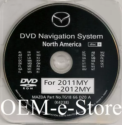 2009 2010 2011 2012 Mazda CX-9 CX9 GPS Navigation DVD EAST Coast U.S Canada Map • $139