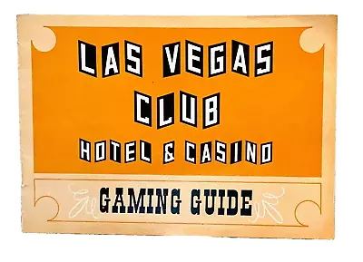 Las Vegas Nevada 1970s Vintage Las Vegas Club Gaming Guide Casino Vintage • $11