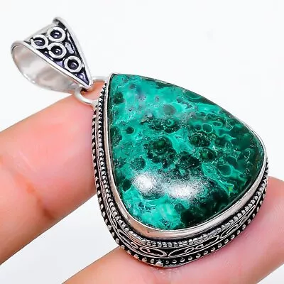 Malachite Gemstone Handmade 925 Sterling Silver Jewelry Pendant 1.81  • $17.10