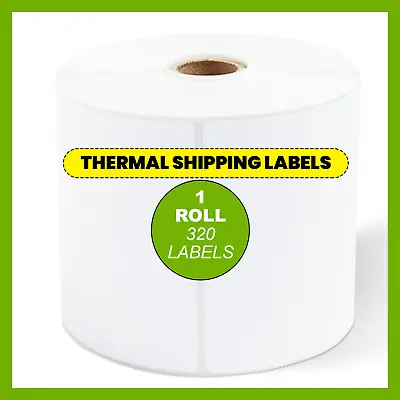 1x Rolls Of 320 4x6 Direct Thermal Shipping Labels For Zebra Eltron 320 Labels • $7.99