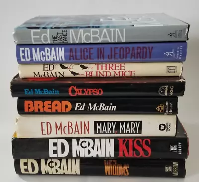 VTG Ed McBain Hardcover Book Lot Of 8 • $11.29