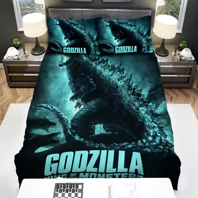 Godzilla King Of The Monsters Printed Full Bedding Duvet Covers Set (4pcs) • $59.99