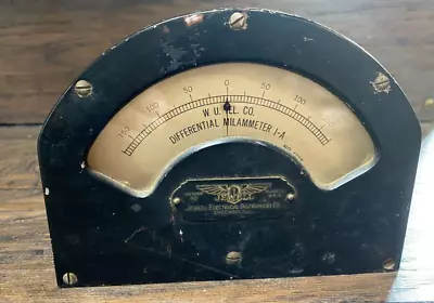 Antique Jewell Industrial Large Meter / Milammeter ~  Vintage Steampunk Gauge • $74.99