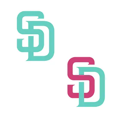 San Diego Padres City Connect Colors SD Logo Decal Sticker • $4.99