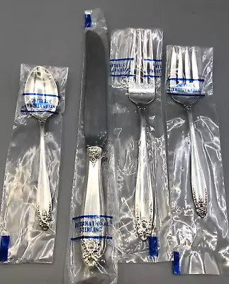 $235 • Buy Prelude By International Sterling Silver 4 Piece DINNER SIZE Place Setting, NEW