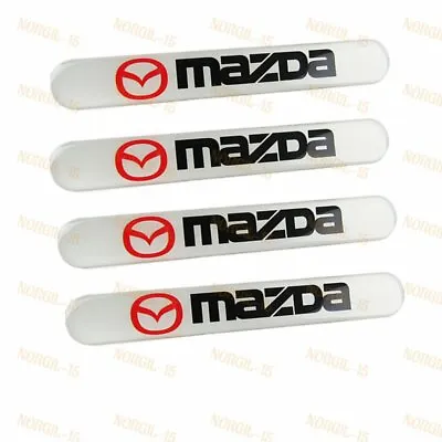 New For MAZDA White Car Trunk Side Fenders Door Badge Scratch Guard Sticker X4 • $15.88
