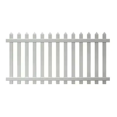 Glendale 4 Ft. H X 8 Ft. W White Vinyl Spaced Picket Fence Panel With Pointed • $104.80