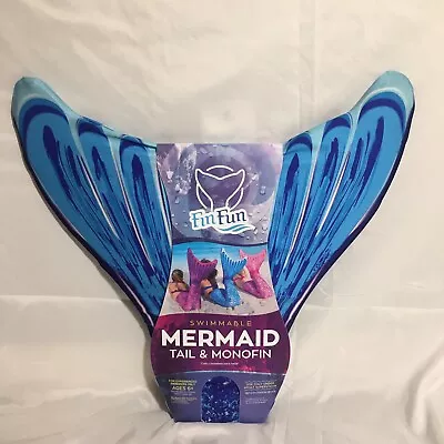 FIN FUN STARTER KIDS MERMAID TAIL & MONOFIN FOR SWIMMING Size Youth S/M • $49