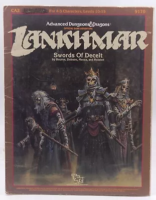 Swords Of Deceit (Advanced Dungeons And Dragons/Lankhmar Module CA2) Tsr AD&D (1 • $40