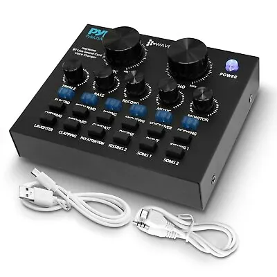 Pyle Bluetooth Voice Changer Live Sound Mixer Card With Multiple Sound Effects • $37.99