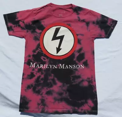 Marilyn Manson Red Tie Dye Lighting Bolt Small Shirt Bravado 2013 • $15