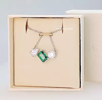 New 100% SWAROVSKI Brand Sparkle Green Crystals Mesmera Pendant Necklace 5668278 • $102