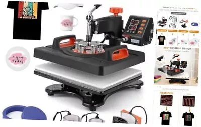 Heat Press Machine For T Shirts 6 In 1 Auto Hat Heat Heat-Press Machine 6 In 1 • $253.69