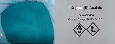 Copper (II) Acetate Patinas On Metals 99% Pure 50g To 200g • £7.49