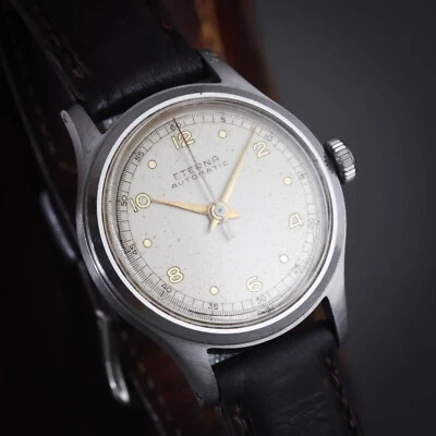 £39.52 • Buy 🎖️1940's WWII Eterna Automatic Bumper 32MM Mens Watch Cal. 833 All Stainless