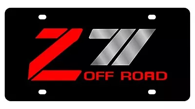 New Chevrolet Z71 Off Road Red/Mirrored Logo Acrylic License Plate • $34.95