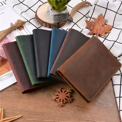 $21.66 • Buy Men's Leather Vintage Passport Case Cover ID Card Holder Bifold Wallet Organizer