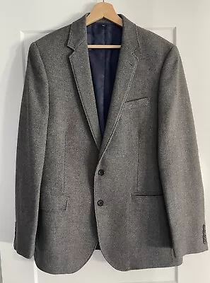 J Crew Ludlow GREY Wool Blazer Heathered Sport Coat Men 42L LARGE • $55