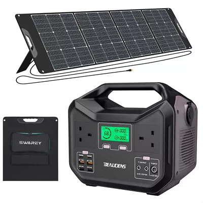 600W(1200W) Power Station 622Wh Power Generator With 200W Foldable Solar Panel • £499.99