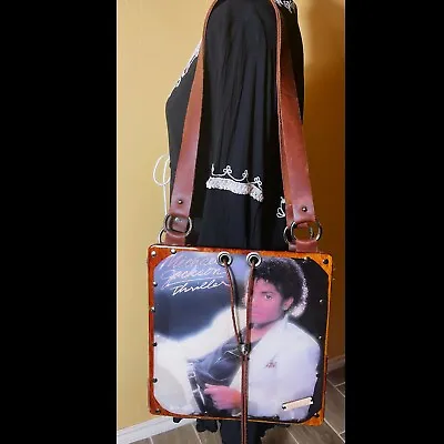 Rare Custom Handmade Michael Jackson Thriller Album Leather Strap Purse Handbag • $99
