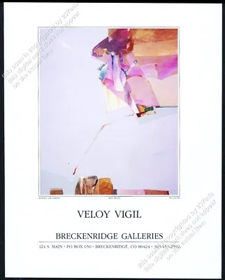 1987 Veloy Vigil Red Moon Painting CO Gallery Vintage Print Ad • $9.99