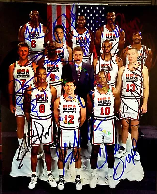 1992 USA DREAM TEAM Jordan Magic Bird Barkley  Signed 8x10 Photo Reprint • $18.99