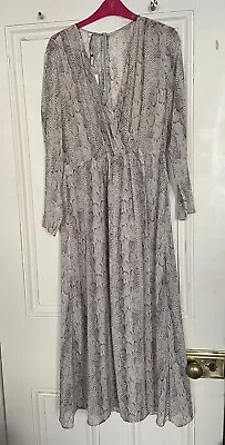 Mango Suit Dress Size L Animal Print Maxi Long Sleeve BNWT • £39.99