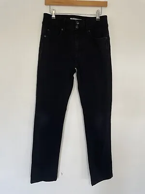 SALSA Jeans Secret Waist 31 Leg 30 Black Slim Leg Cotton Stretch • £26.40