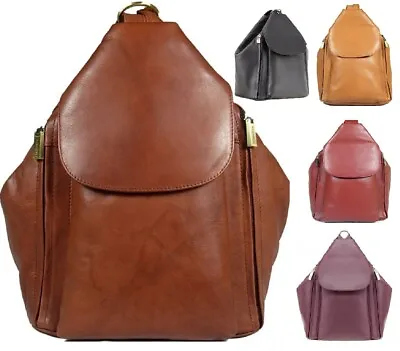 £89.99 • Buy Ladies Girls Trendy Visconti Danni Leather Back Pack Ruck Sack Bag Organiser