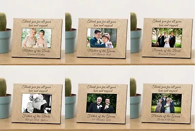 Personalised Wedding Gift - Parents Of Bride Or Groom Photo Frame -  6x4 Or 7x5 • £16.99