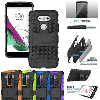 Case For LG K7 2016 G Stylo Hybrid Shockproof Protective Kick Stand Phone Cover • £2.99