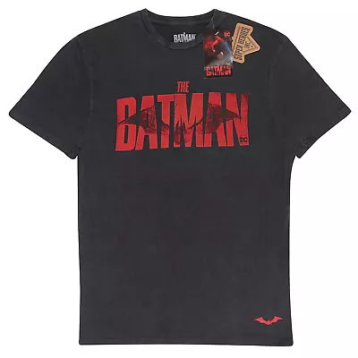 Official DC The Batman - Logo Acid Wash T-shirt • £12.99